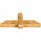 Ekena Millwork Eugene Rough Sawn Timber Gable Bracket, Western Red Cedar, 48"W x 20"H x 6"D x 6"F, 10/12 Pitch GBW048X20X0606EUG00RWR - alternate 5